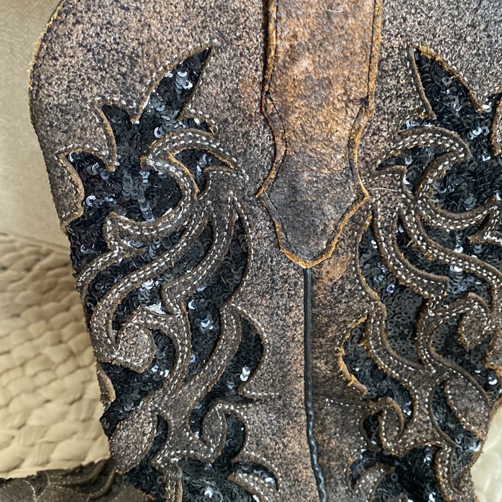 Corral Boots Brown Leather Sz 6 Beautiful Boots View 4